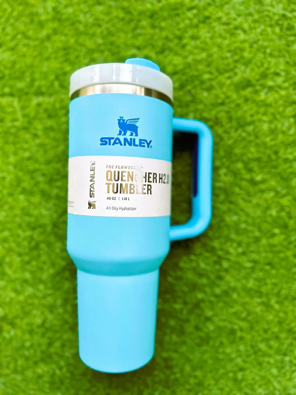 Stanley Stainless Steel Tumbler ā 40oz Sky Blue Leakproof Travel Cup