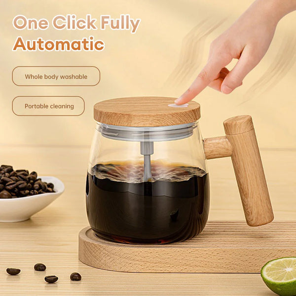 Self Stirring Coffee Mug with Lid/Handle 400ml