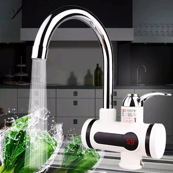 Electric Hot Water Faucet 360° Heater - Fast Heating Tap Water Heater with LED