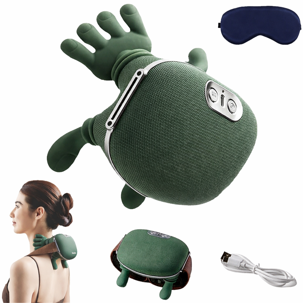 Rechargeable Shoulder & Neck Massager – Deep Kneading Heat Therapy | Cordless & Portable Pain Relief Device