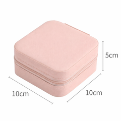 Portable Jewelry Organizer Box – Compact Travel Jewelry Case with Soft Velvet Interior (Water-Resistant & Multi-Compartment)