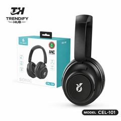 CEL-101 ANC Wired/Wireless Over-Ear Headphones – Active Noise Cancelling, All-Day Comfort, Deep Bass Sound