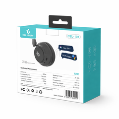 CEL-101 ANC Wired/Wireless Over-Ear Headphones – Active Noise Cancelling, All-Day Comfort, Deep Bass Sound