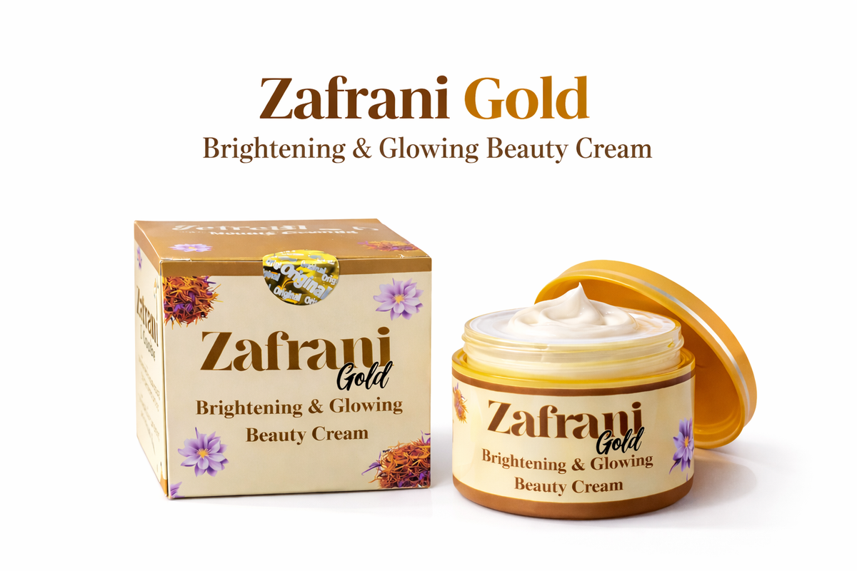 Zafrani Gold Brightening & Glowing Beauty Cream – Natural Saffron Extract for Radiant, Even & Healthy Skin
