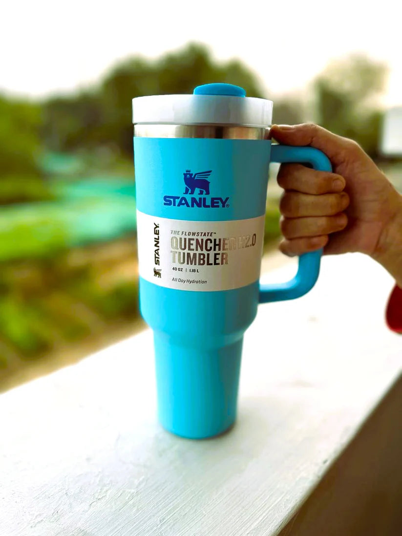 Stanley Stainless Steel Tumbler – 40oz Sky Blue Leakproof Travel Cup