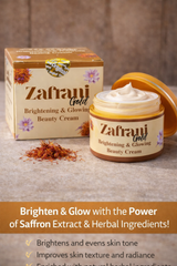 Zafrani Gold Brightening & Glowing Beauty Cream – Natural Saffron Extract for Radiant, Even & Healthy Skin